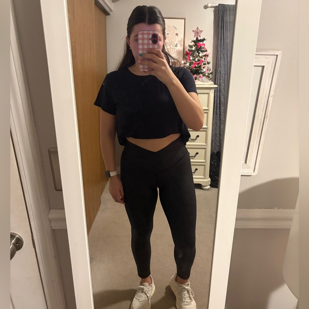 Aerie Leather Look Leggings